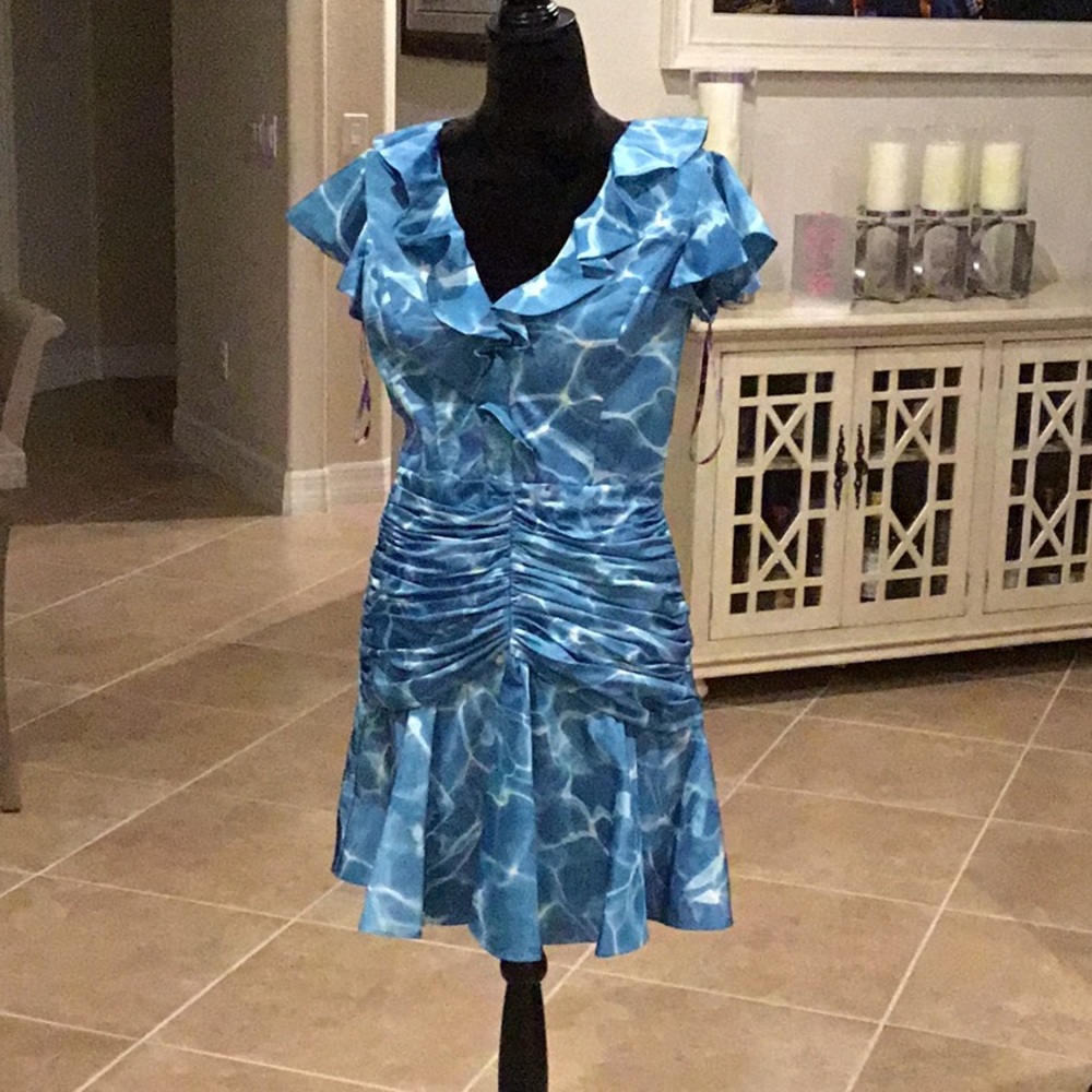 flor et.al Dante mini ruffle dress, size 10, NWT